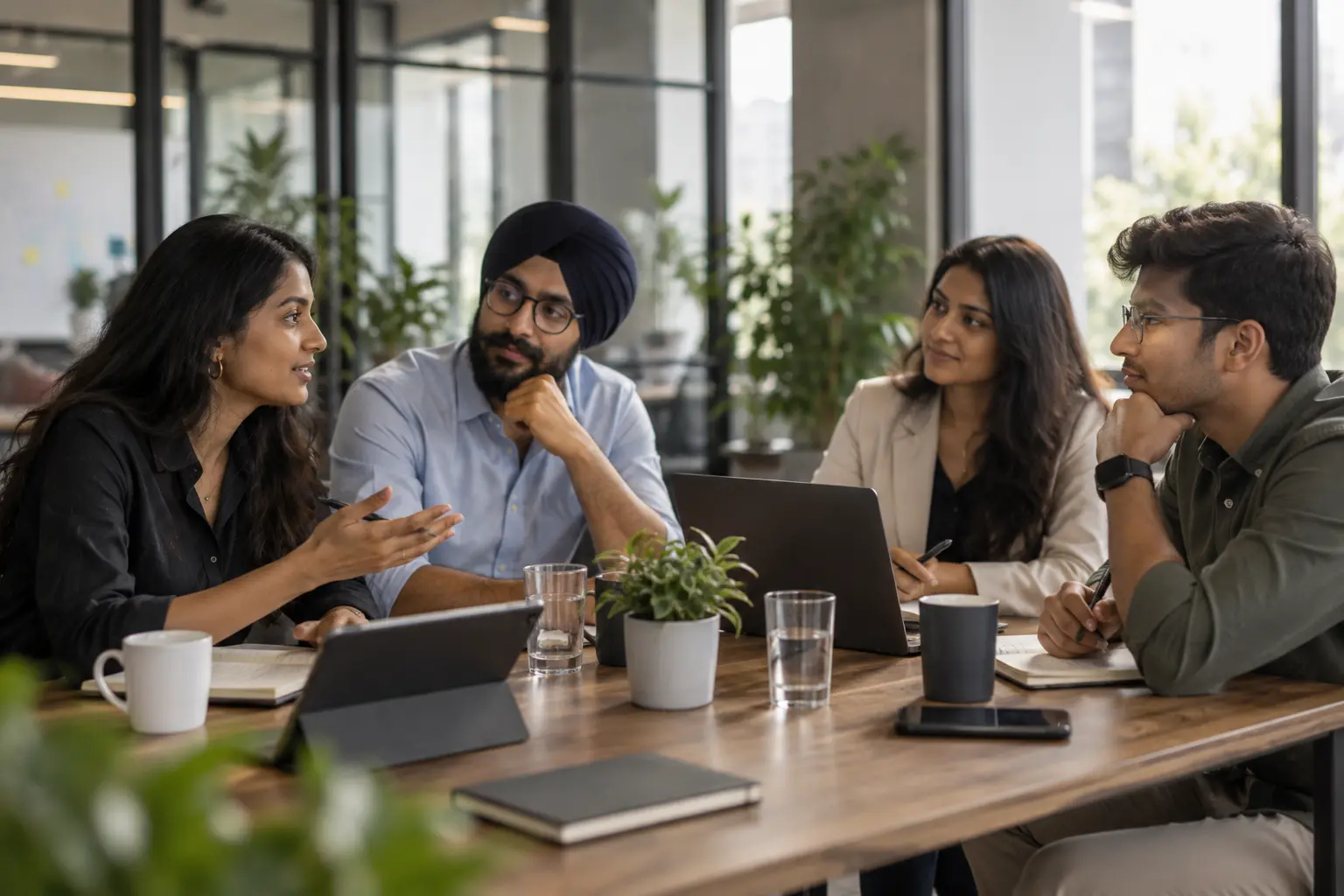 A product team shaping a digital experience together